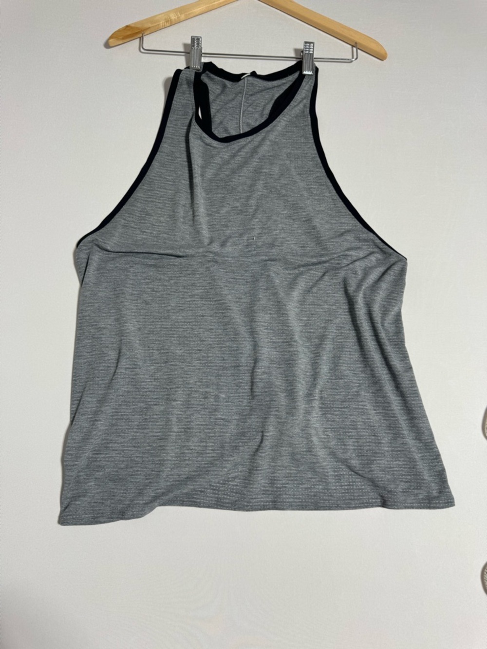 lululemon athletica Gray Muscle Tank with Black Trim